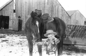 Don Heckman, Jr. and Horse Pal, 1946